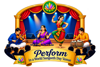 Perform at a World Sangeeth Day venue